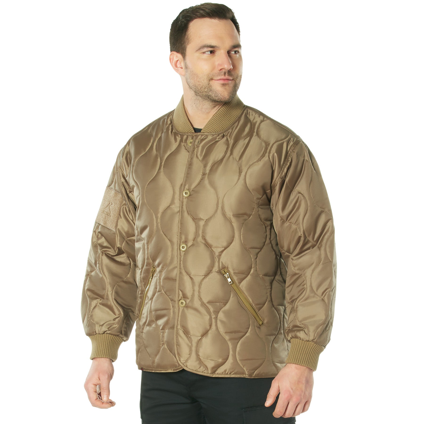 Poly Quilted Woobie Jackets Coyote Brown