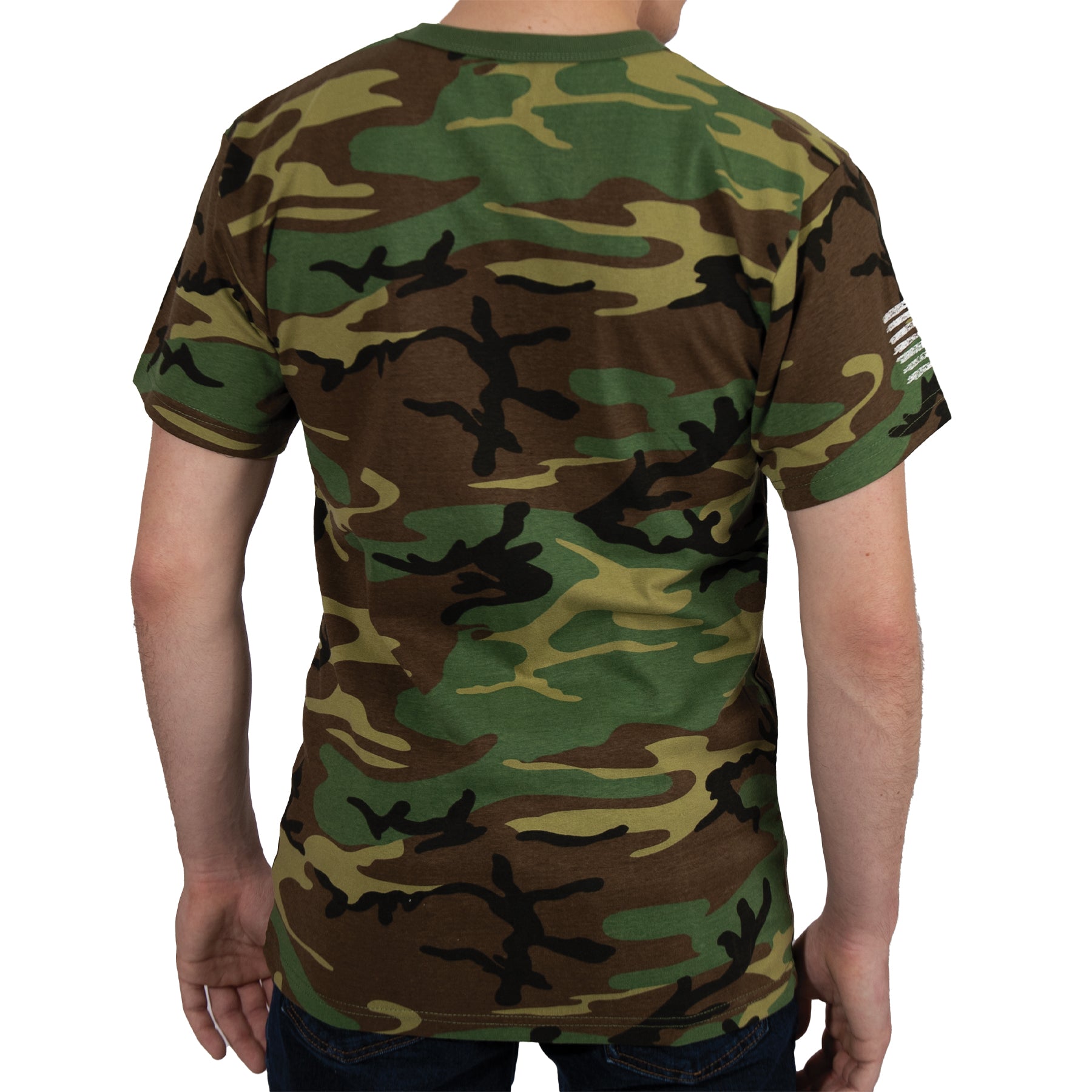 Camo Poly/Cotton US Flag Athletic Fit T-Shirts