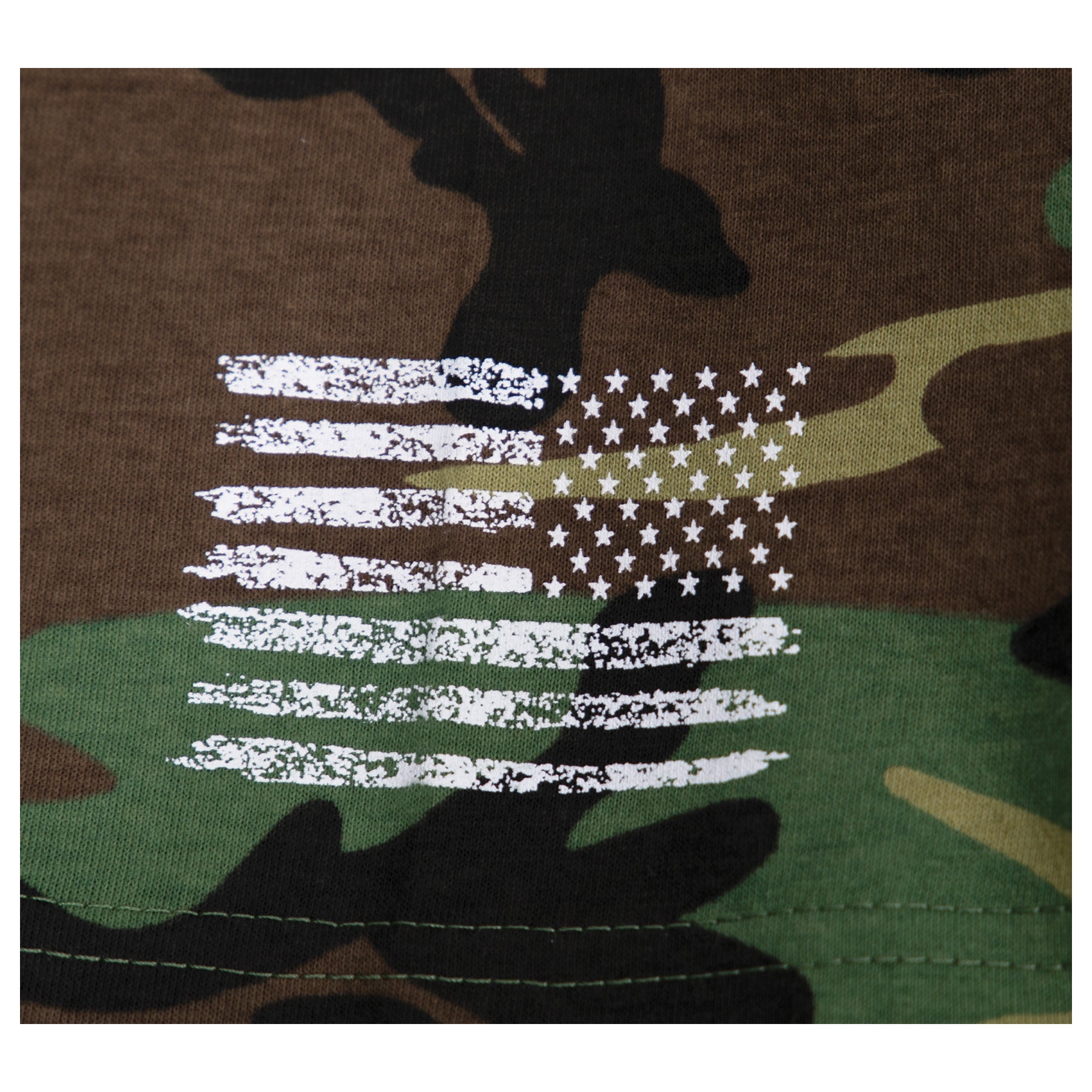 Camo Poly/Cotton US Flag Athletic Fit T-Shirts