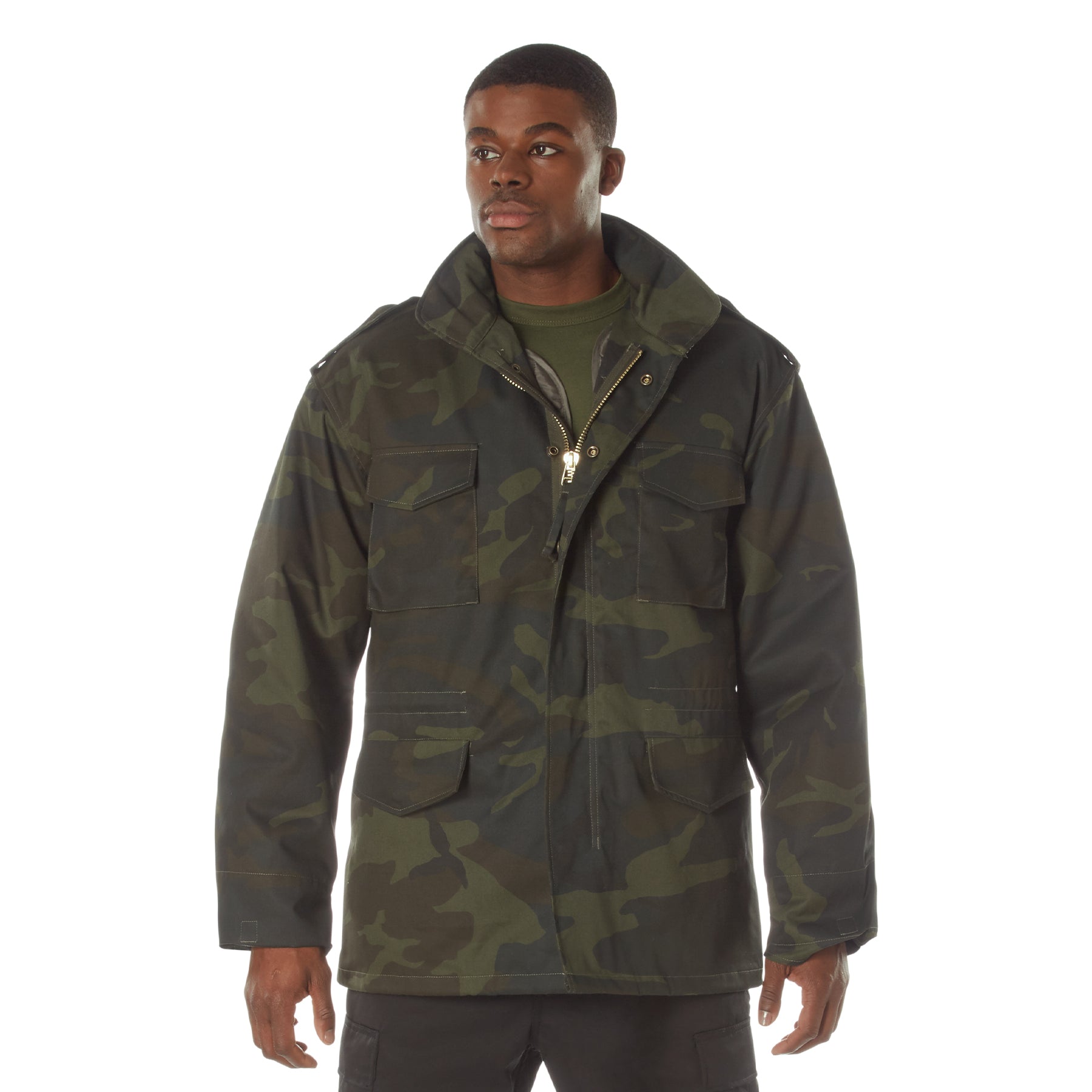 Camo Poly/Cotton M-65 Field Jackets Midnight Woodland Camo
