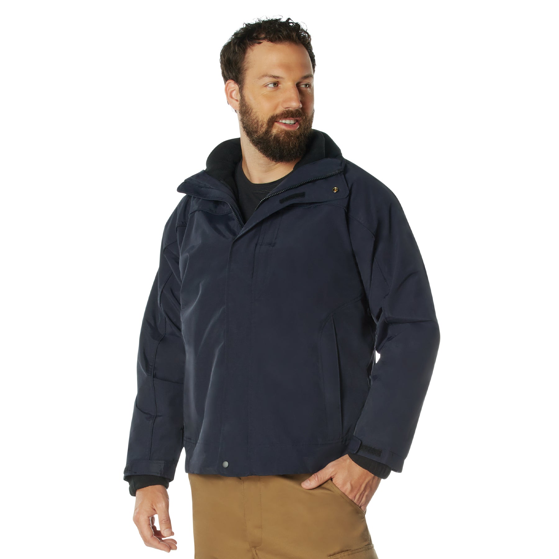 Nylon All Weather 3-In-1 Jackets Midnight Navy Blue