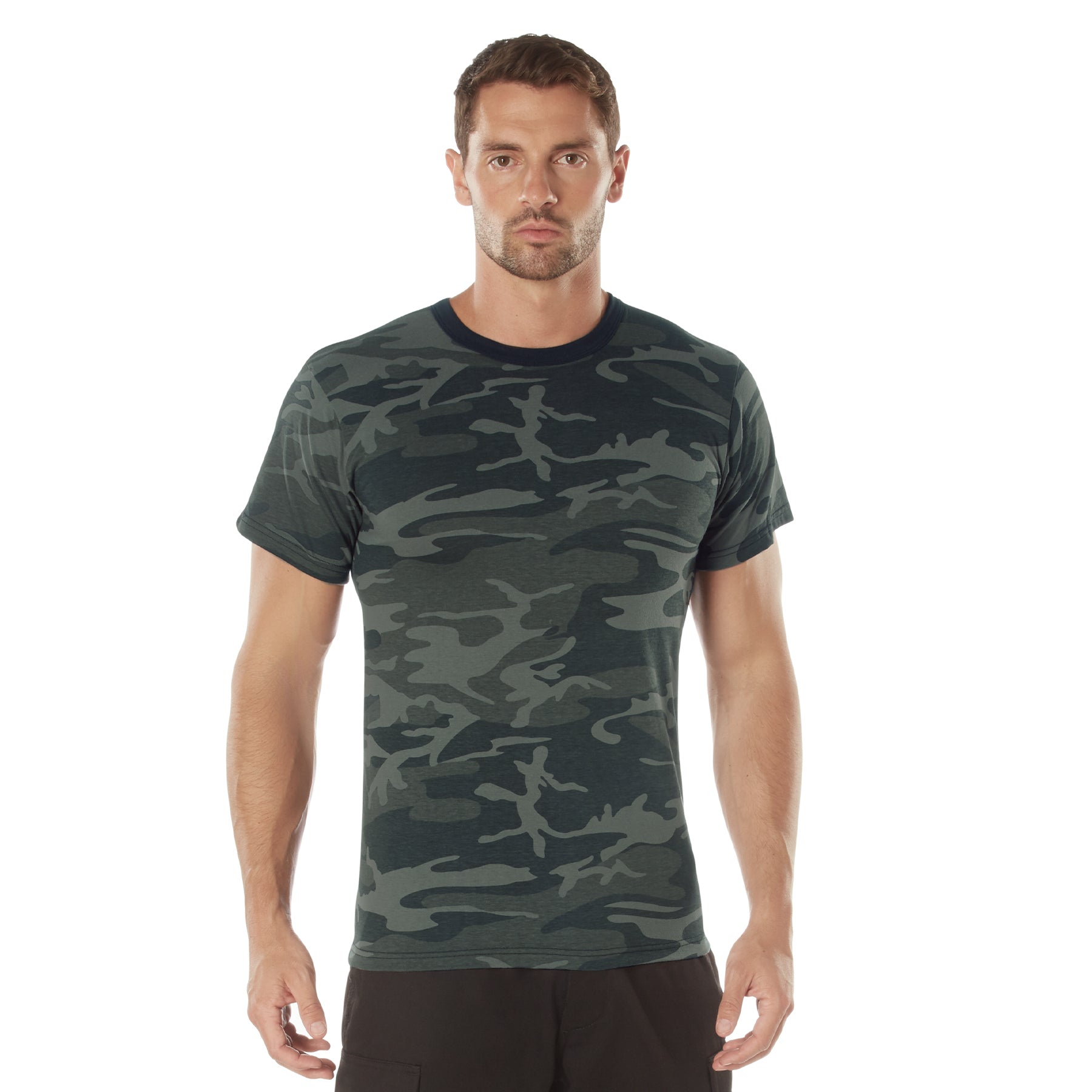 Camo Poly/Cotton T-Shirts Black Camo