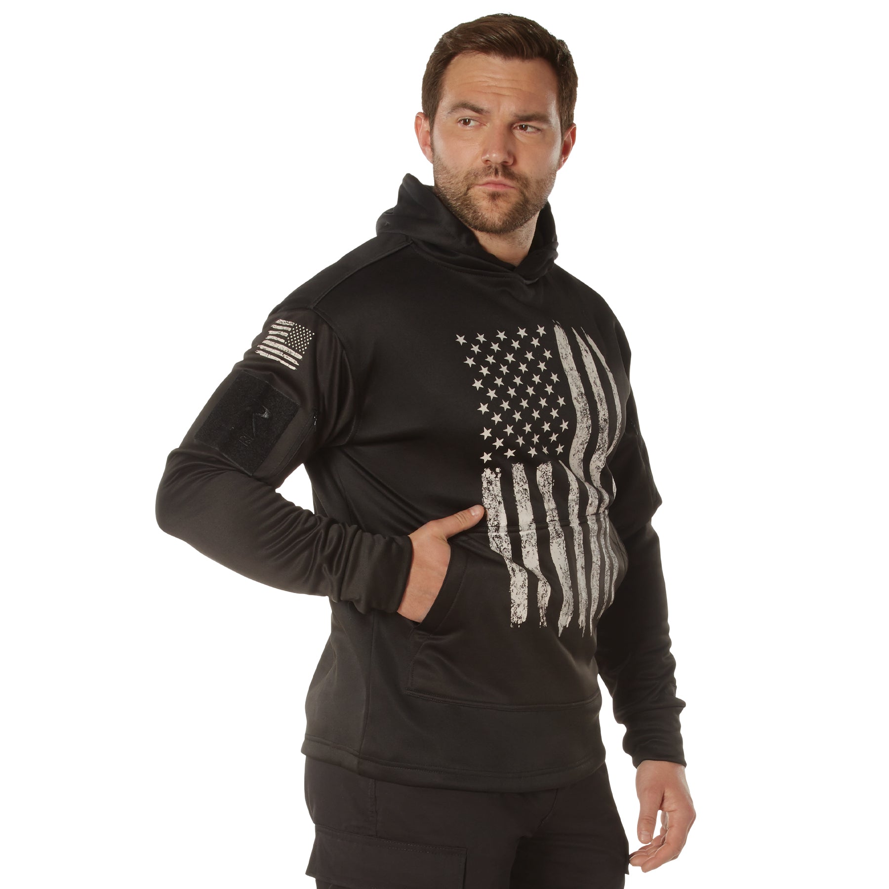 Poly US Flag Concealed Carry Hooded Sweatshirts