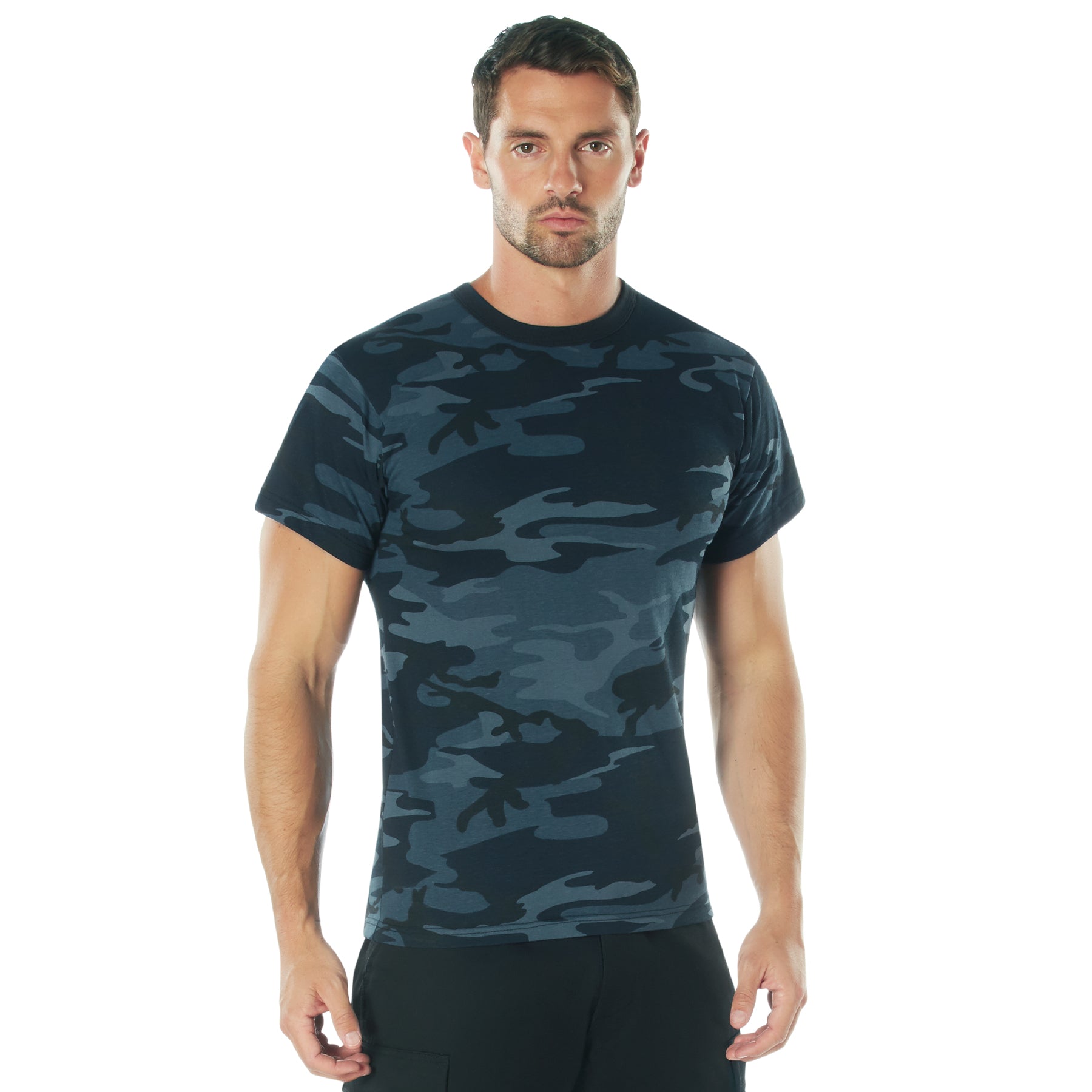 Camo Poly/Cotton T-Shirts Midnight Blue Camo