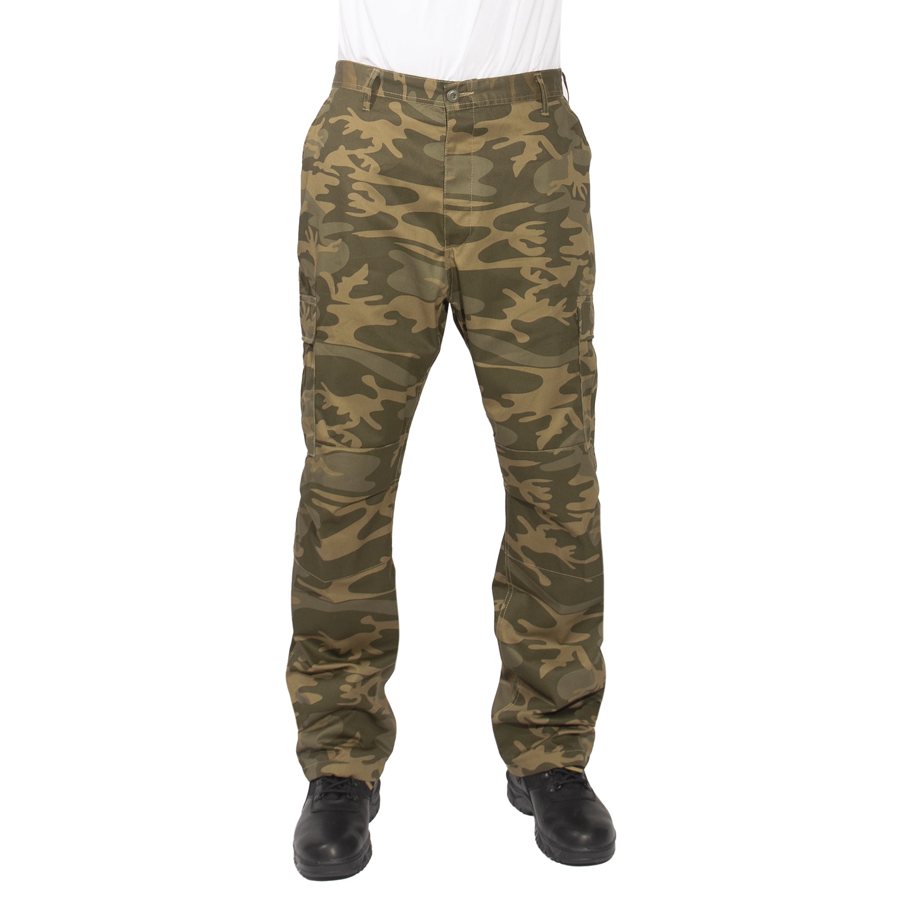 Camo Poly/Cotton Tactical BDU Pants Coyote Camo