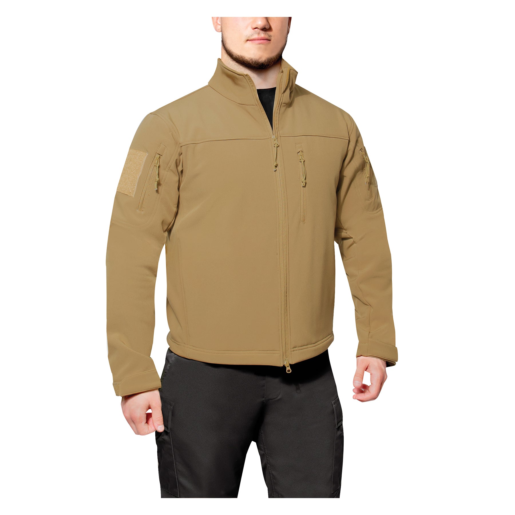 Poly Stealth Spec Ops Tactical Soft Shell Jackets Coyote Brown