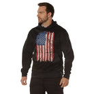 Poly US Flag Concealed Carry Hooded Sweatshirts Red-White-Blue