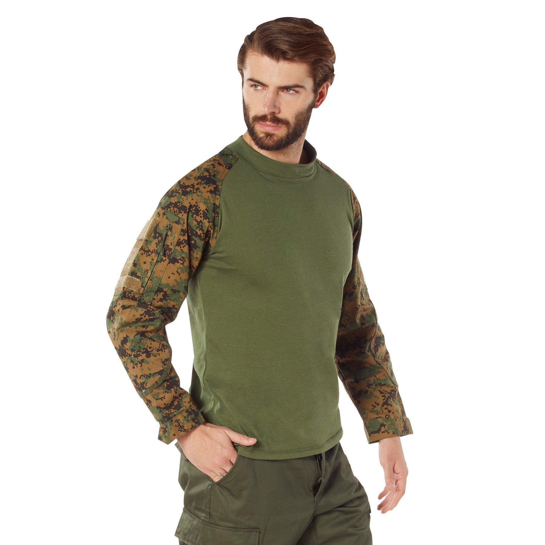 Digital Camo Poly/Cotton Tactical Combat Shirts