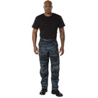 Camo Poly/Cotton Tactical BDU Pants Midnight Blue Camo