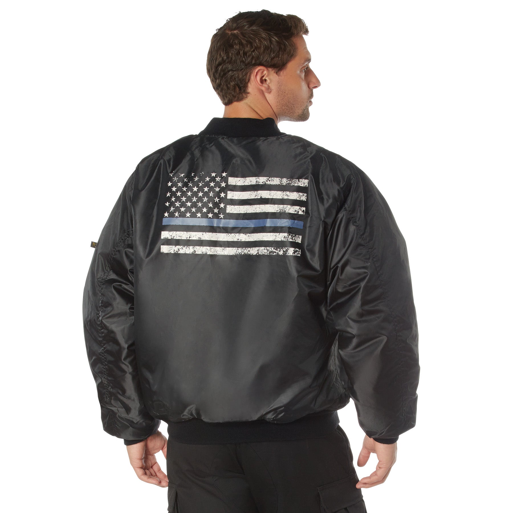 Nylon MA-1 Thin Blue Line Flight Jackets