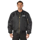 Nylon MA-1 Thin Blue Line Flight Jackets Police Blue Line - Black