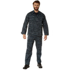 Digital Camo Poly/Cotton Tactical BDU Shirts Midnight Blue Digital Camo