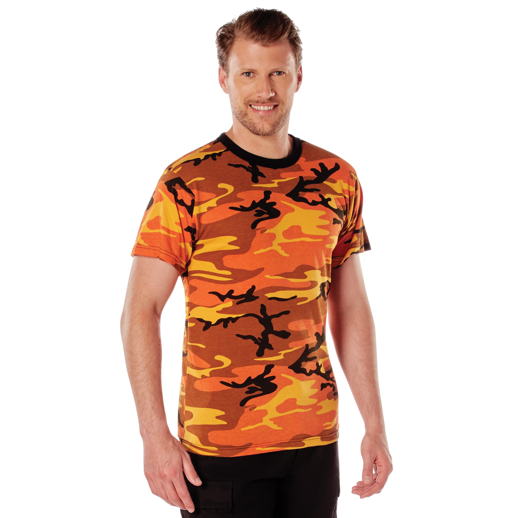 Camo Poly/Cotton T-Shirts Savage Orange Camo