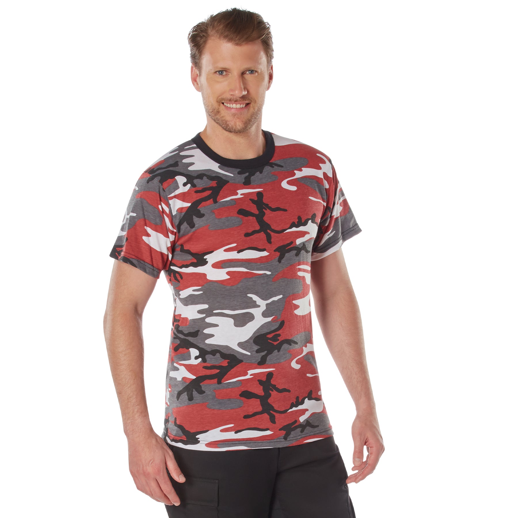 Camo Poly/Cotton T-Shirts Red Camo