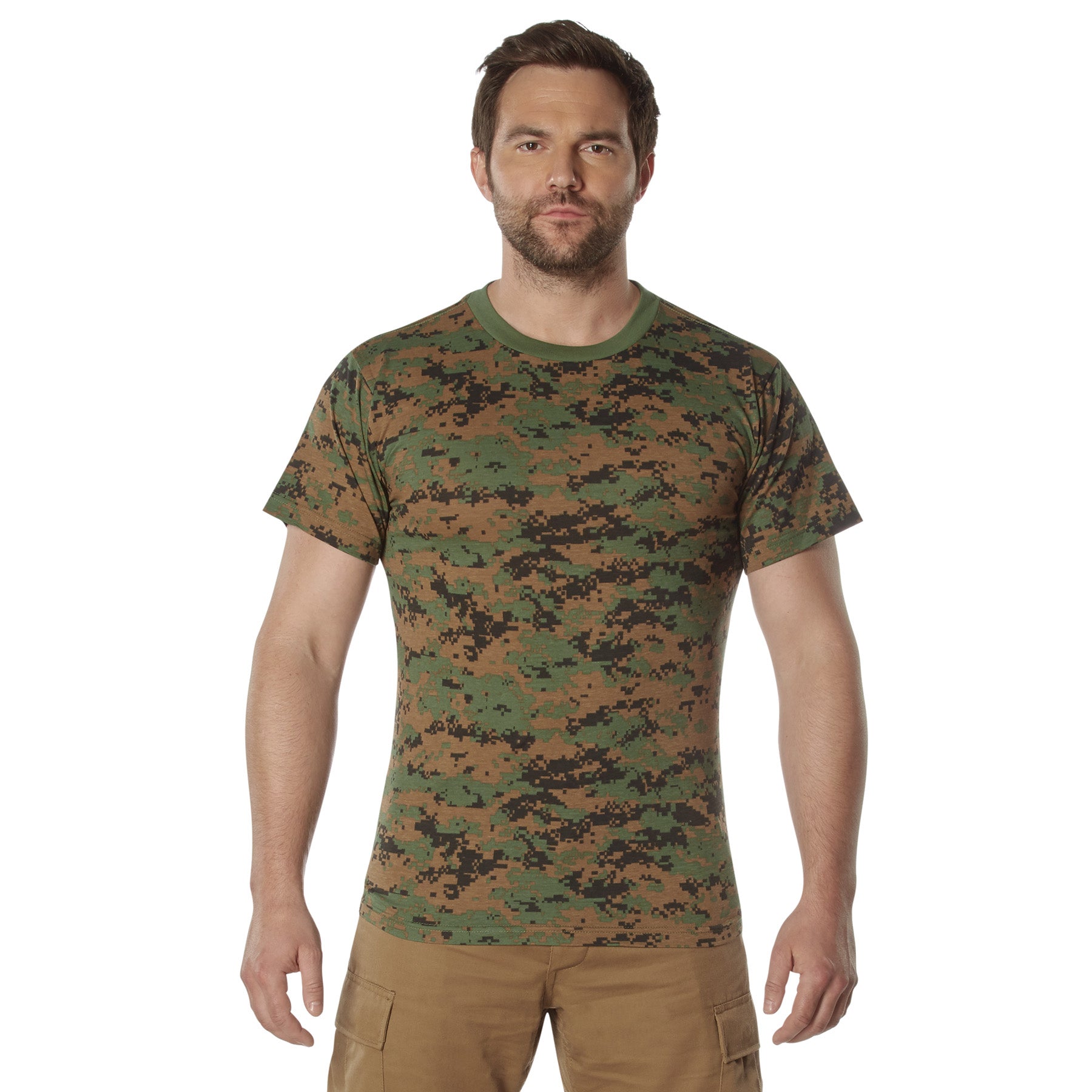 Digital Camo Cotton T-Shirts Woodland Digital Camo