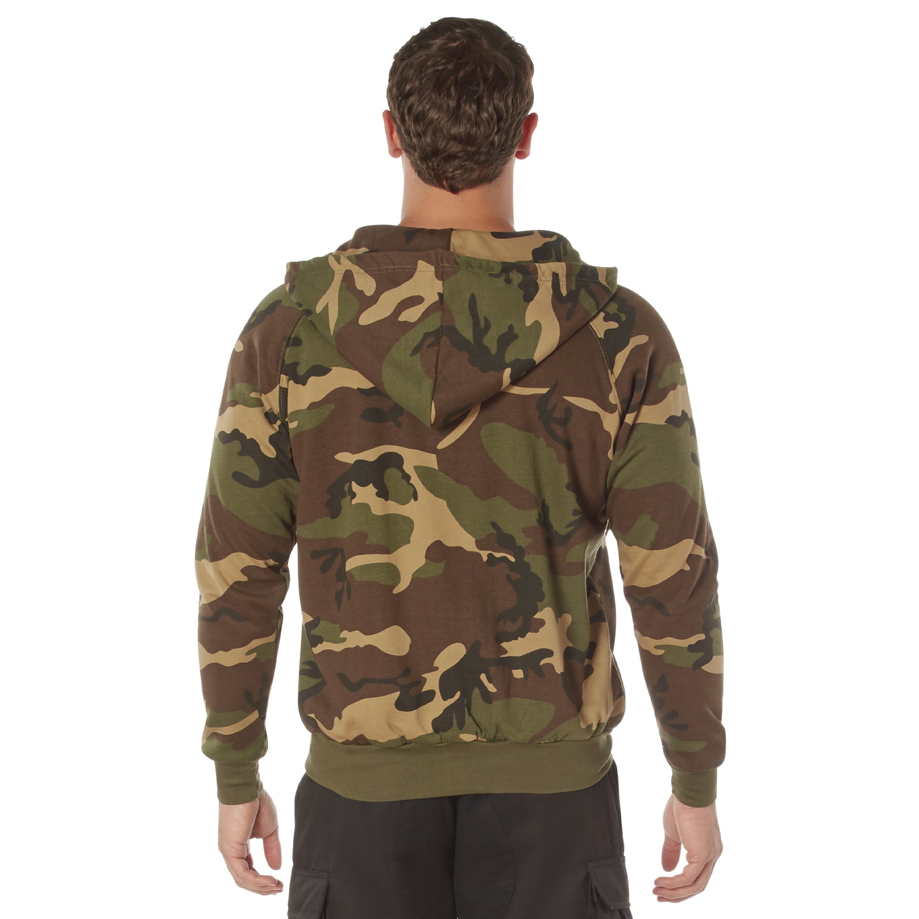 Poly/Cotton Camo Thermal-Lined Zipper Hooded Sweatshirts