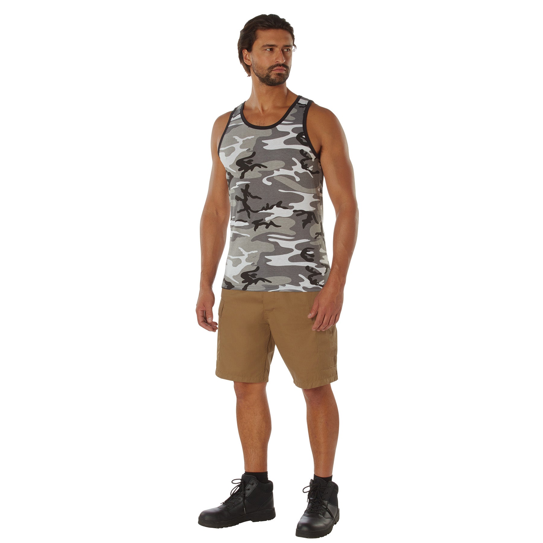 Camo Poly/Cotton Tank Tops