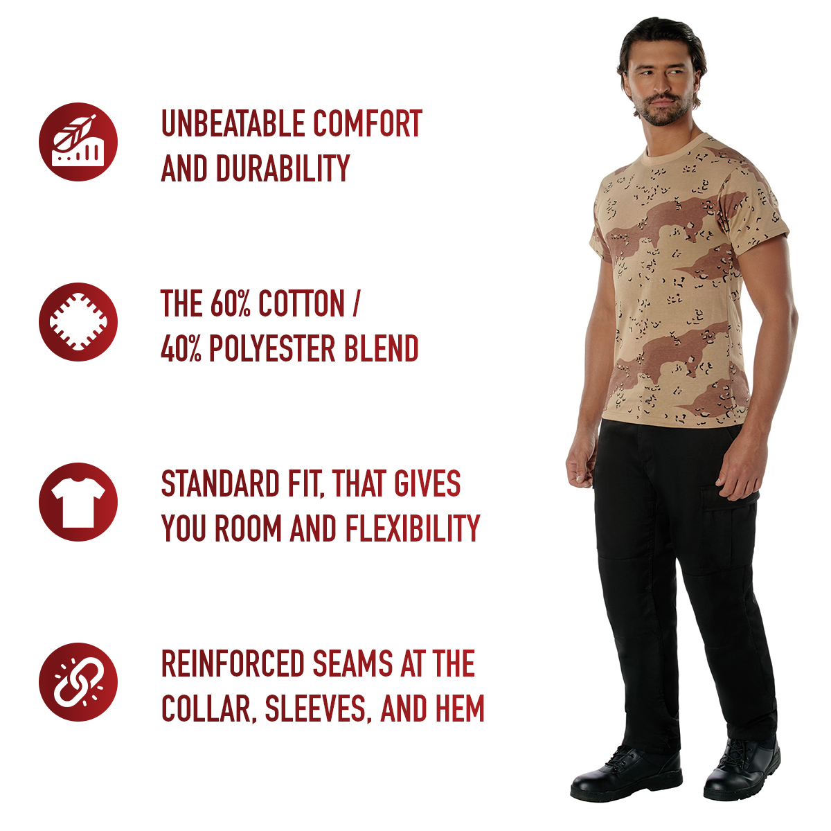 Camo Poly/Cotton T-Shirts