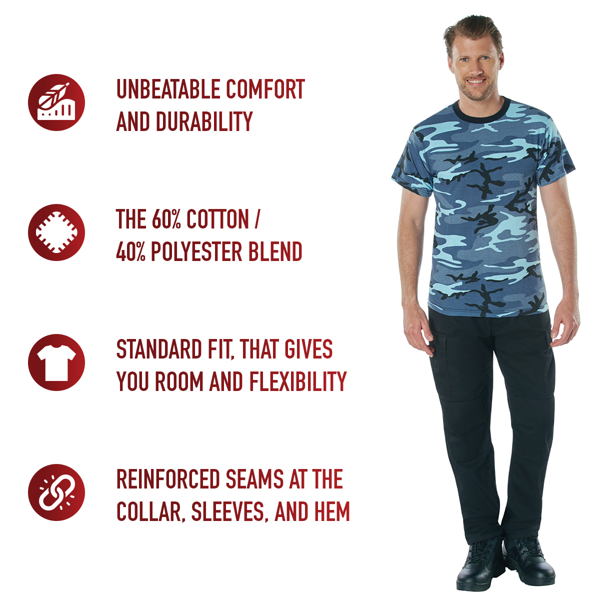 Camo Poly/Cotton T-Shirts