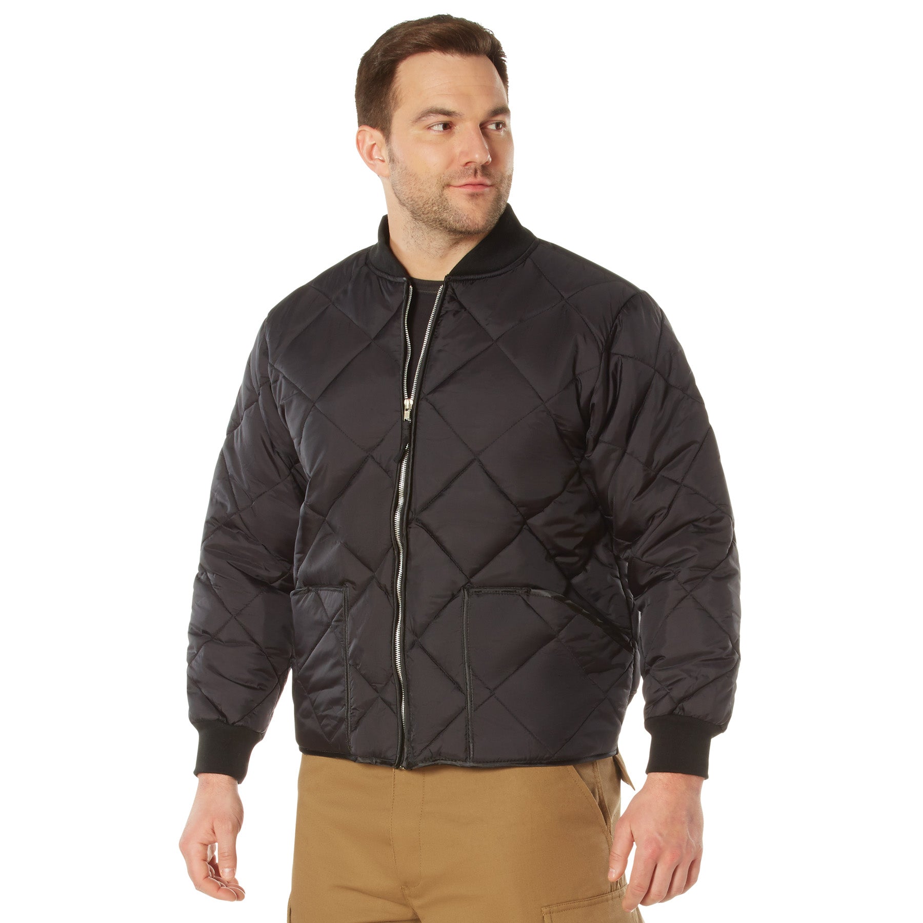 Nylon Diamond Quilted Flight Jackets
