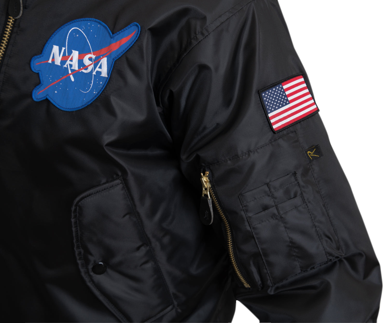 Nylon Nasa MA-1 Flight Jackets with Patches