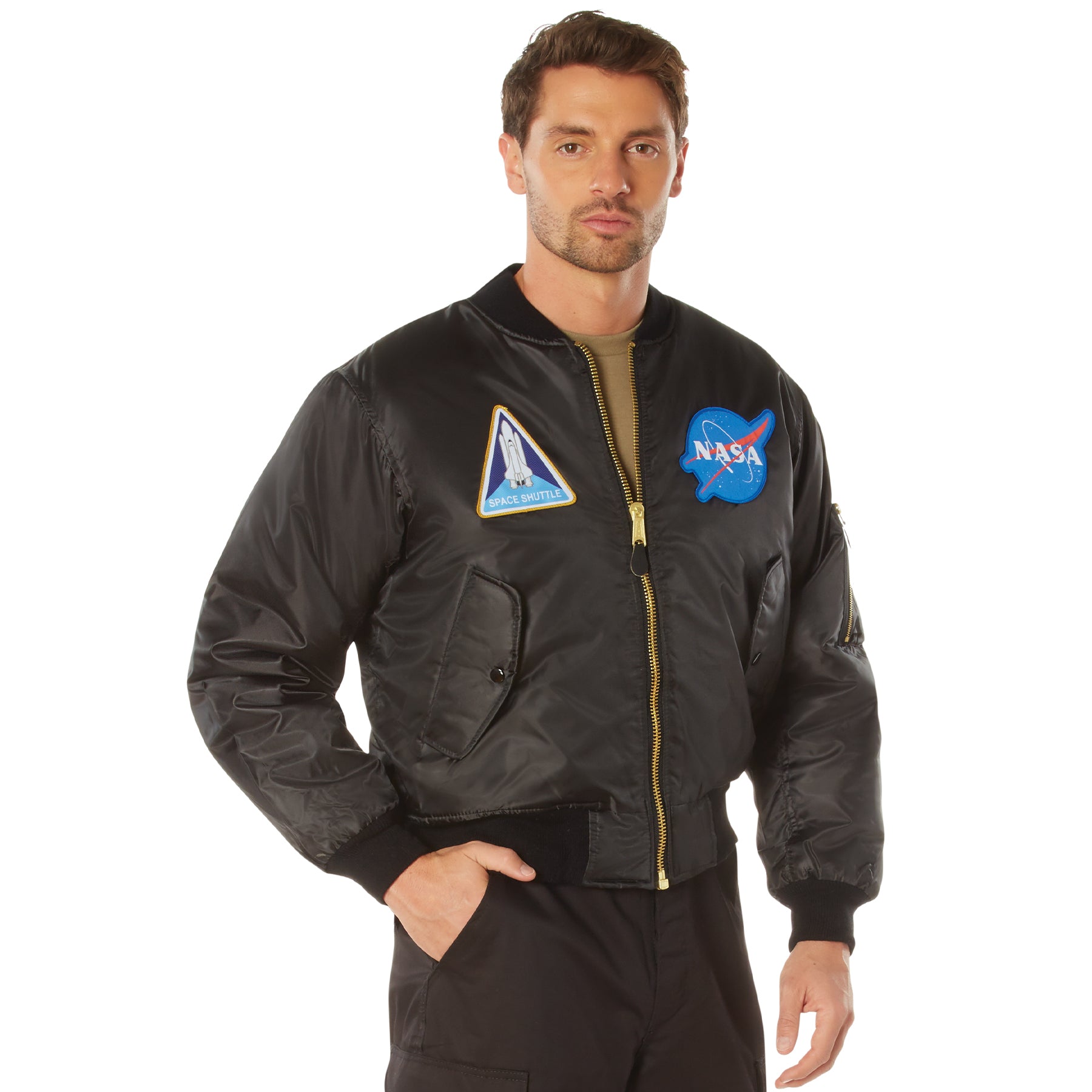 Nylon Nasa MA-1 Flight Jackets with Patches