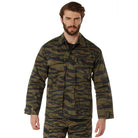 Camo Poly/Cotton Tactical BDU Shirts Tiger Stripe Camo