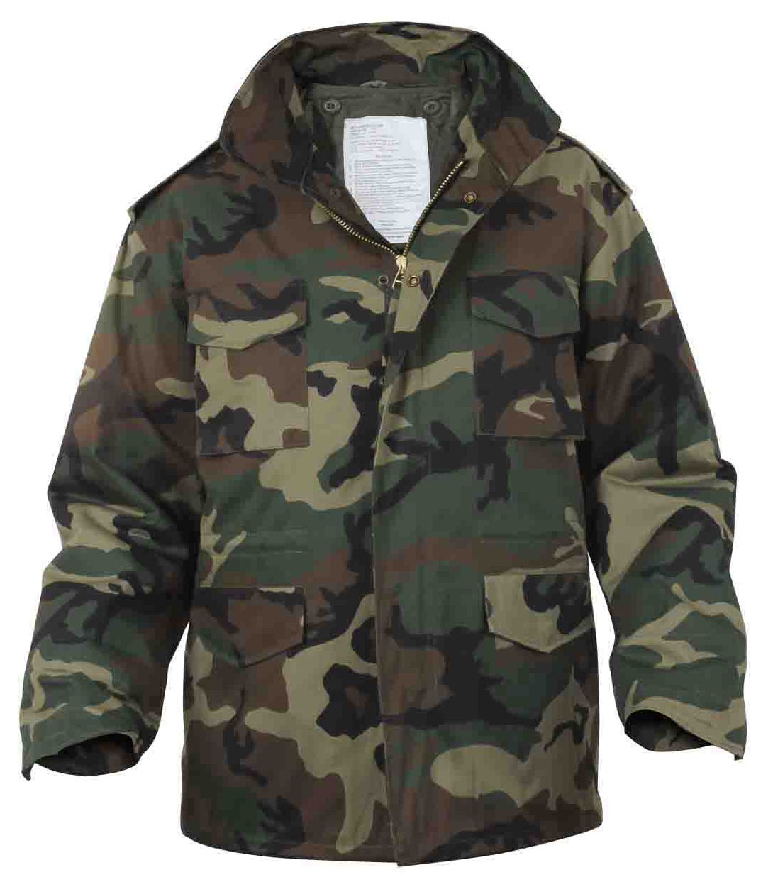 Camo Poly/Cotton M-65 Field Jackets Woodland Camo