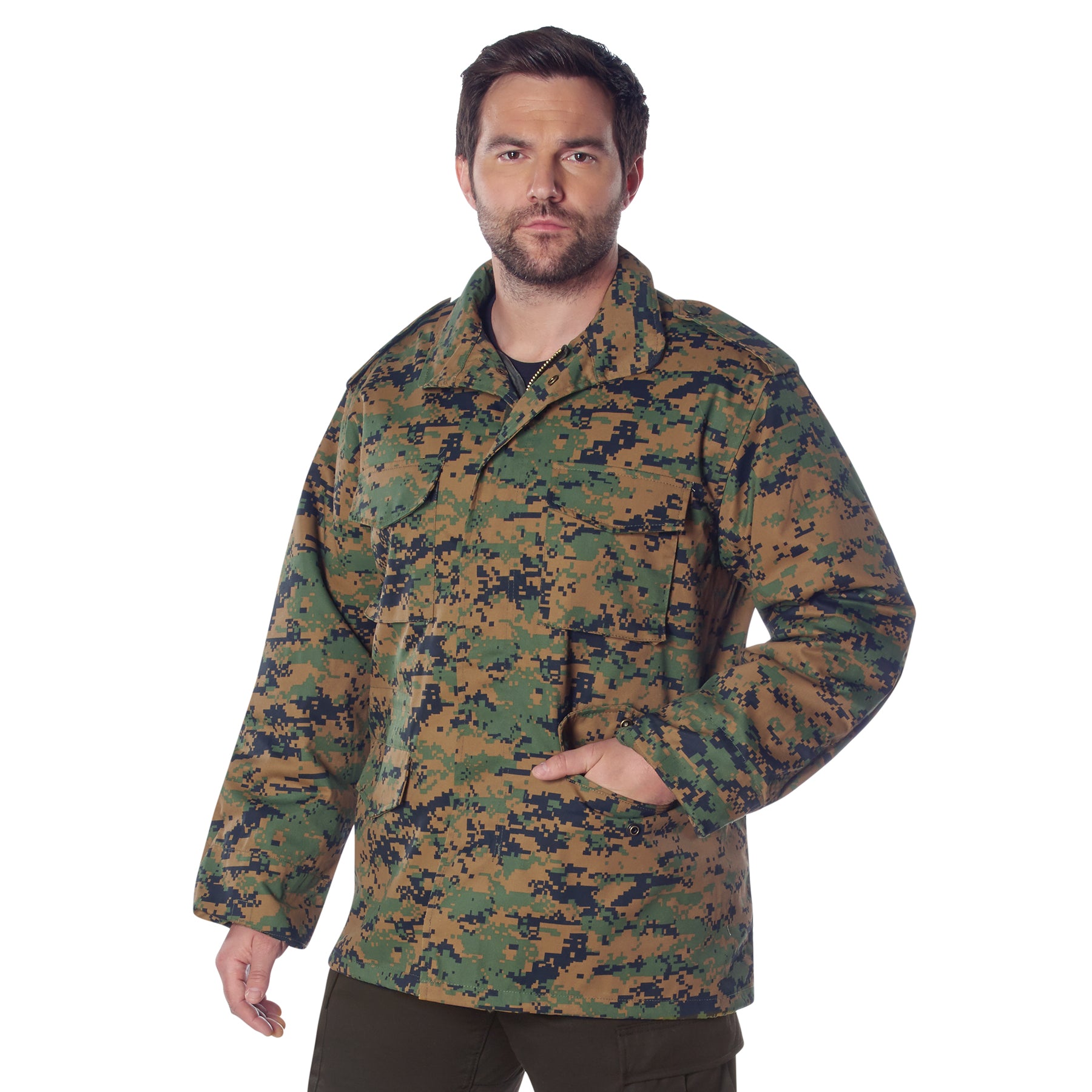 Digital Camo Poly/Cotton M-65 Field Jackets Woodland Digital Camo