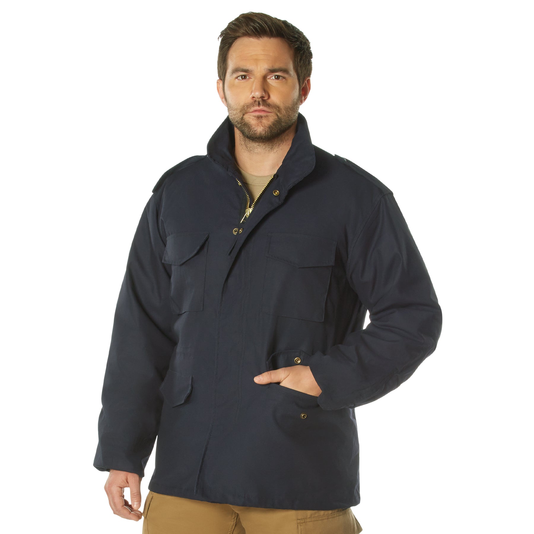 Poly/Cotton M-65 Field Jackets Midnight Navy Blue