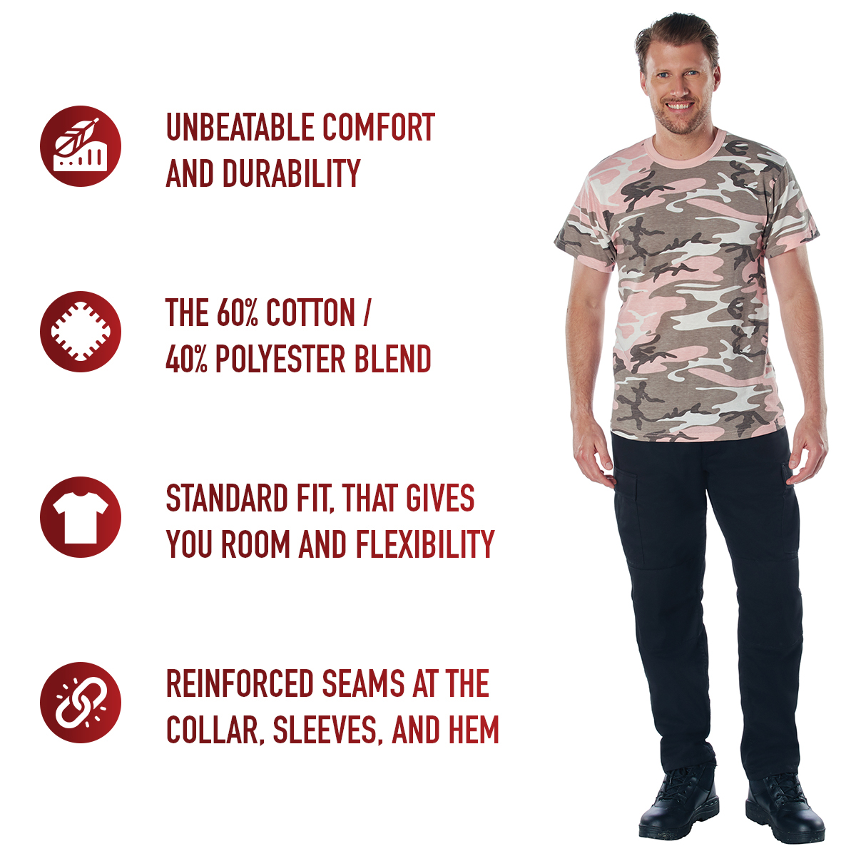 Camo Poly/Cotton T-Shirts