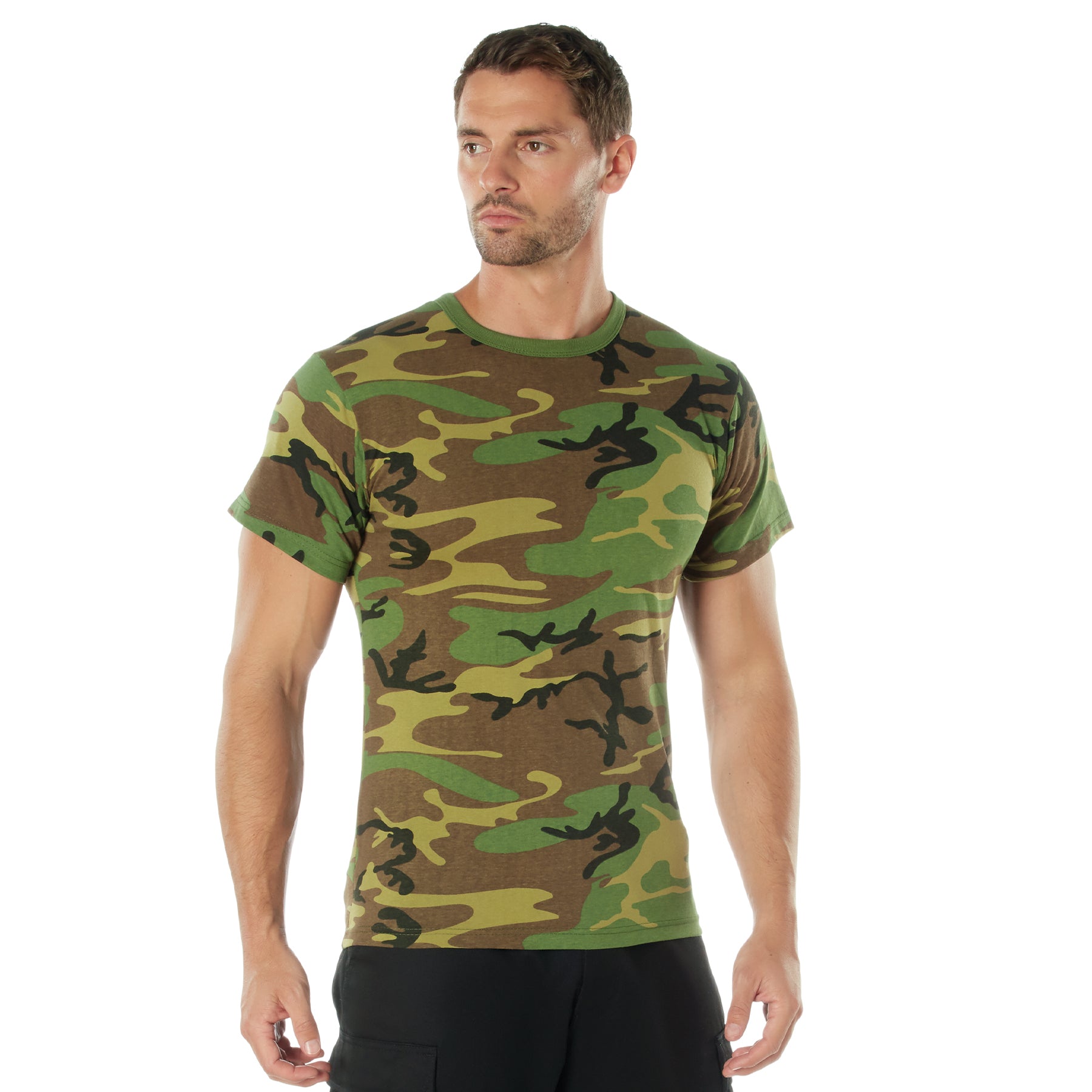 Camo Poly/Cotton T-Shirts Woodland Camo
