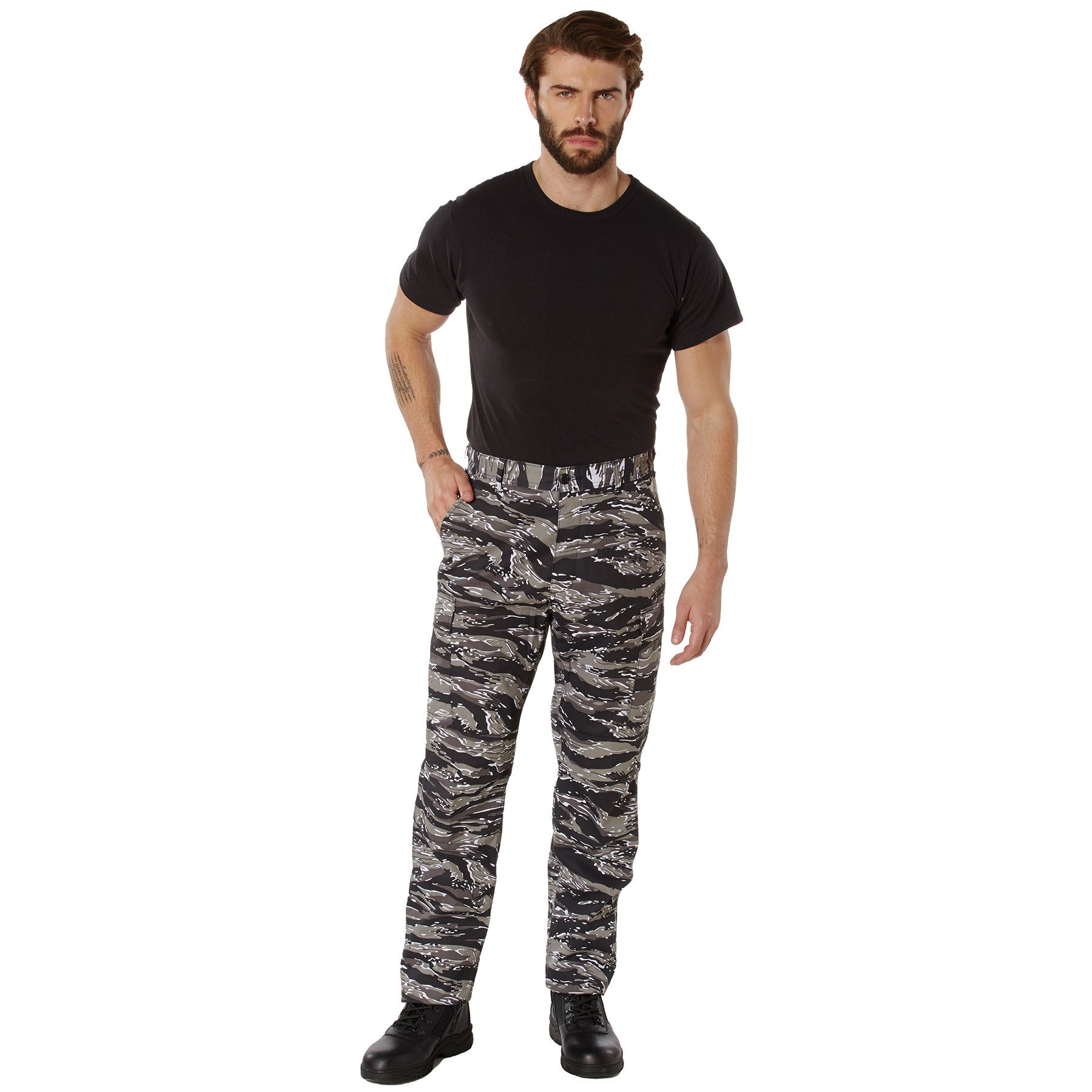 Camo Poly/Cotton Tactical BDU Pants Urban Tiger Stripe Camo