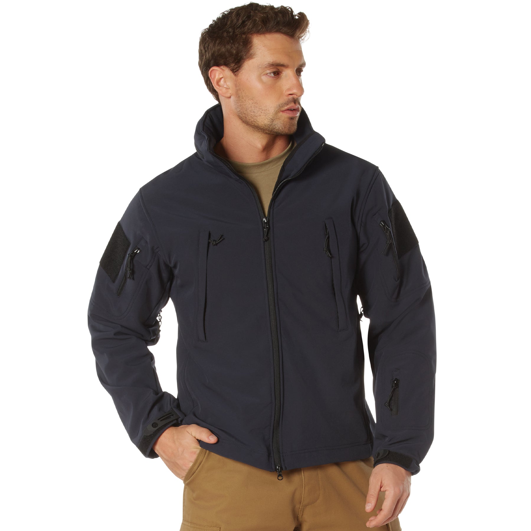 Poly Spec Ops Tactical Soft Shell Jackets Midnight Navy Blue