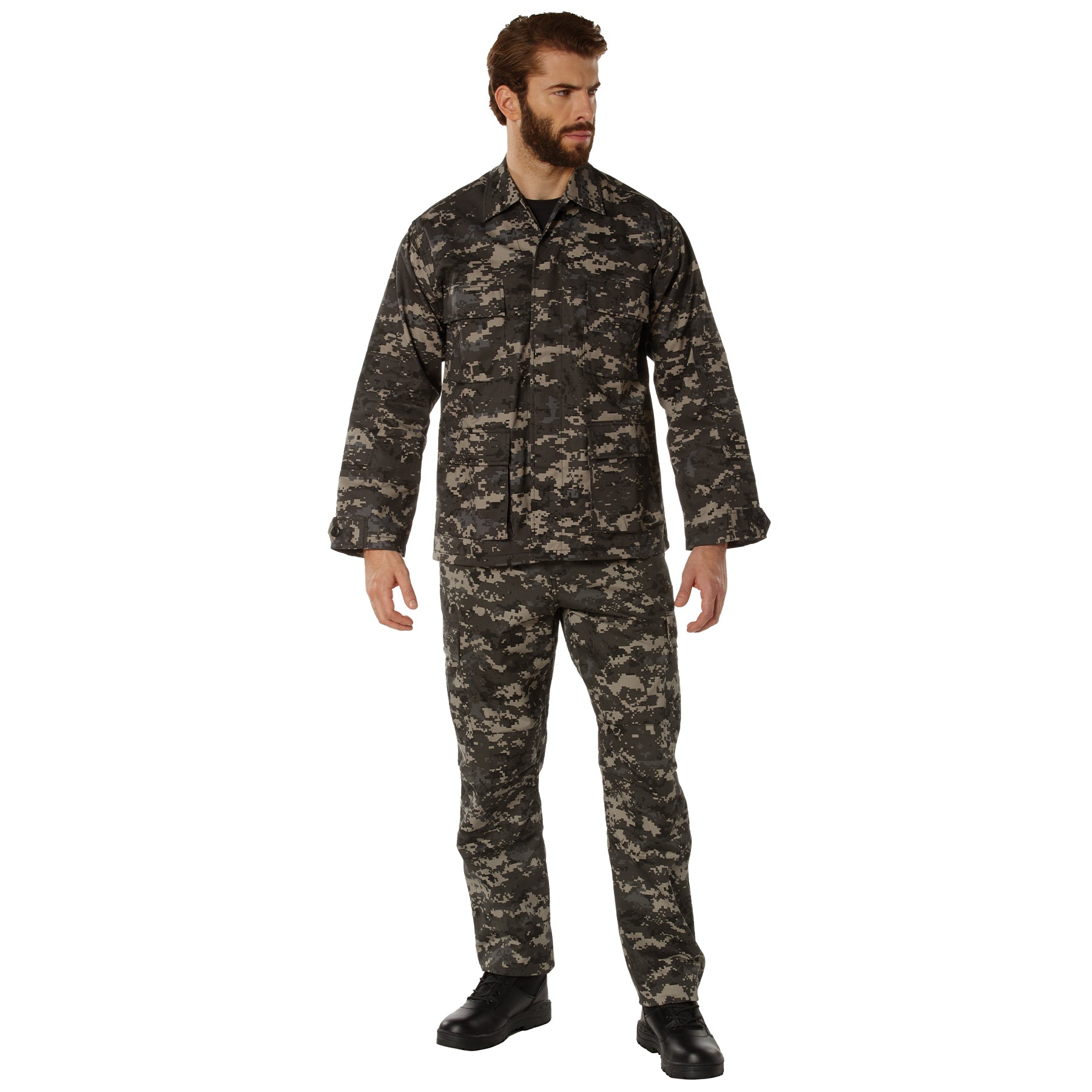 Digital Camo Poly/Cotton Tactical BDU Shirts Subdued Urban Digital Camo