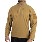 Poly 1/4 Zip Fleece Pullovers Coyote Brown