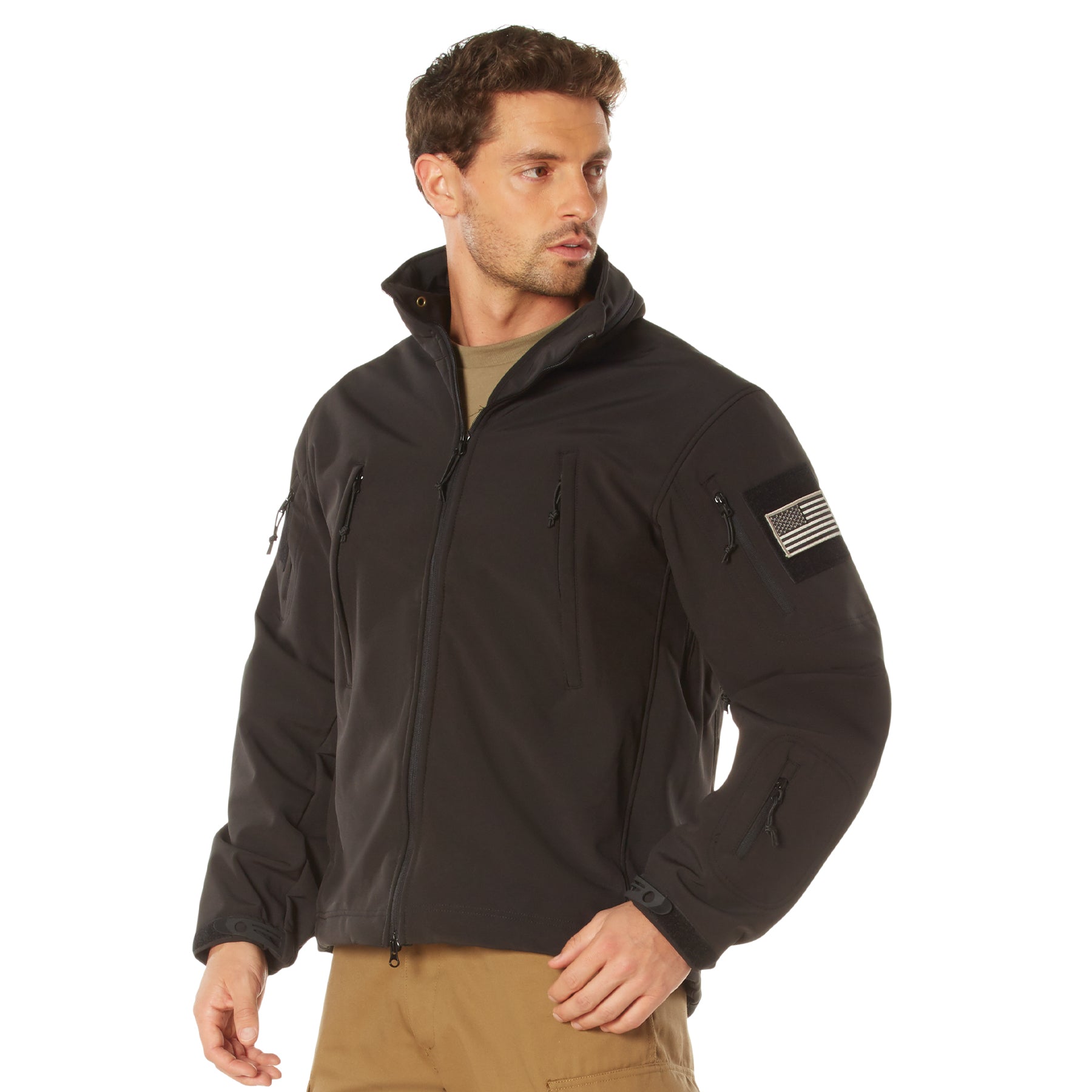 Poly Spec Ops Tactical Soft Shell Jackets Black