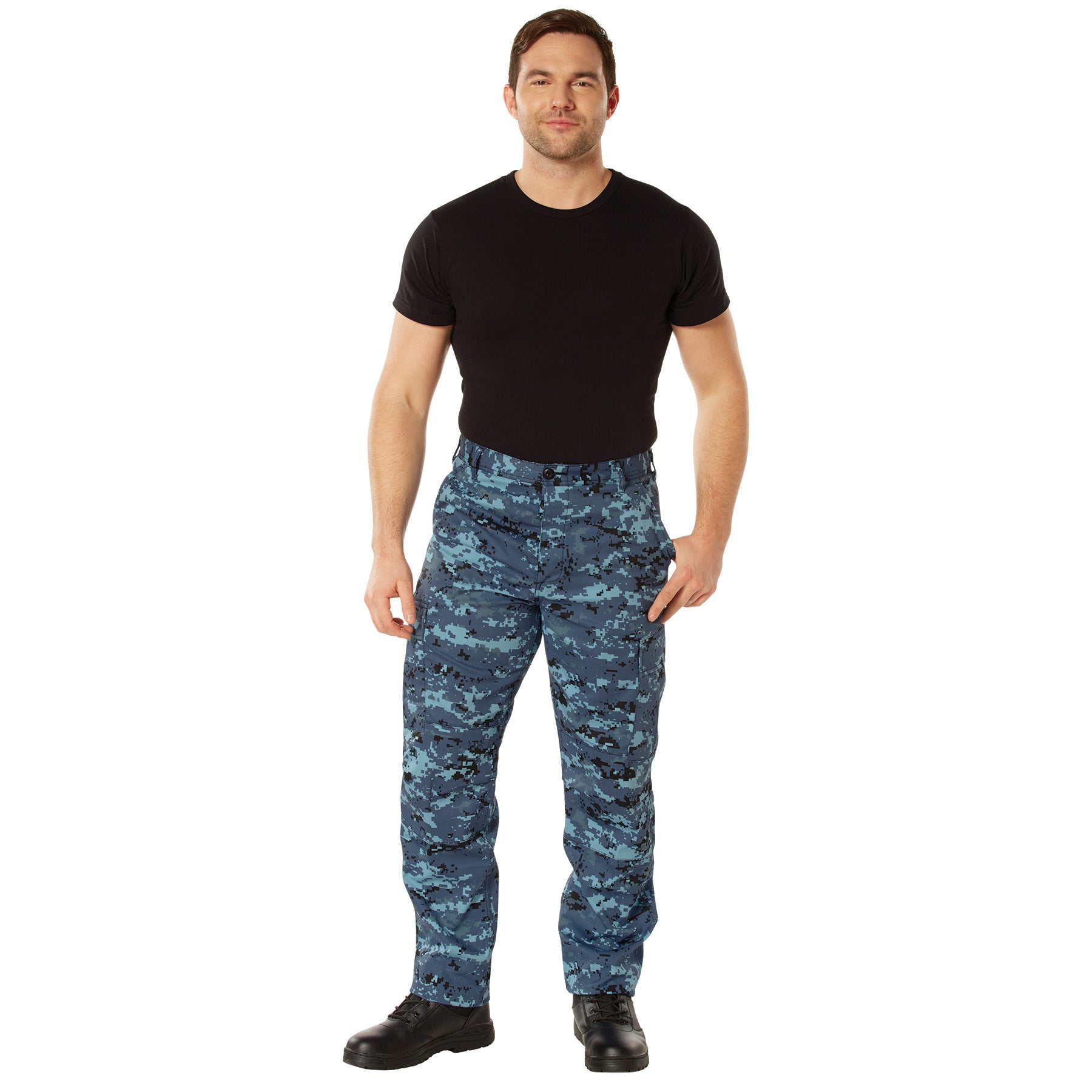 Digital Camo Poly/Cotton Tactical BDU Pants Sky Blue Digital Camo