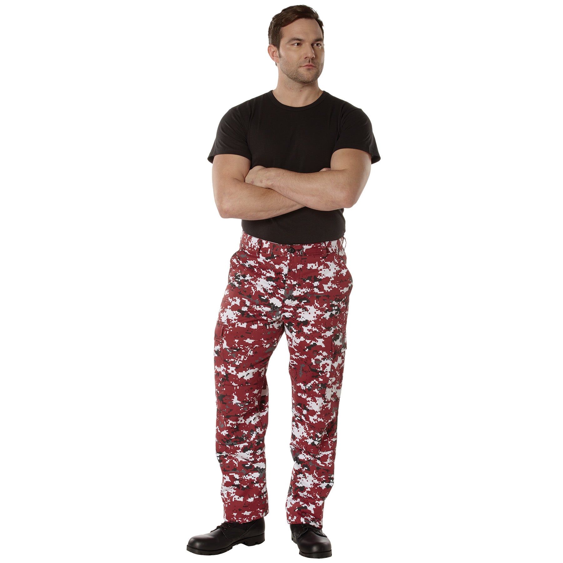 Digital Camo Poly/Cotton Tactical BDU Pants Red Digital Camo