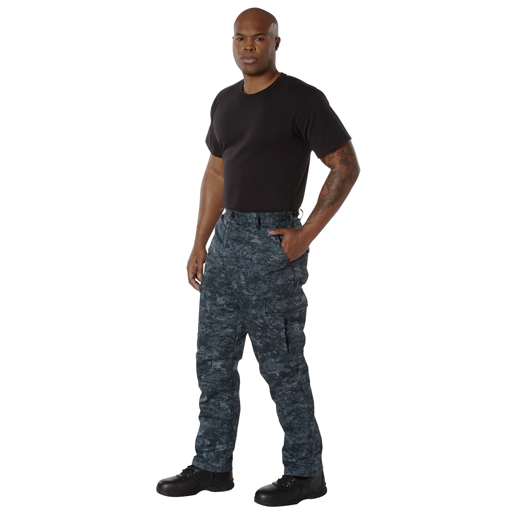Digital Camo Poly/Cotton Tactical BDU Pants Midnight Blue Digital Camo