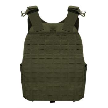 Army OD Green Laser Cut MOLLE Tac Vest