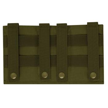 Army OD Green Lightweight Elastic Retention 3 Mag Pouch