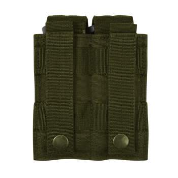 Army OD Green MOLLE Double Pistol Mag Pouch