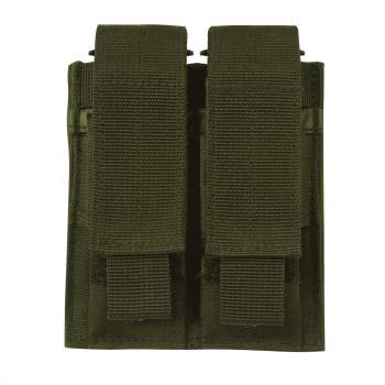 Army OD Green MOLLE Double Pistol Mag Pouch