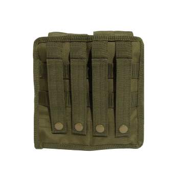 Army OD Green MOLLE Universal Double Rifle Mag Pouch