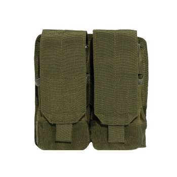 Army OD Green MOLLE Universal Double Rifle Mag Pouch