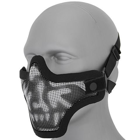 Black Skull Half Face Mesh Mask (MESHMASKH)