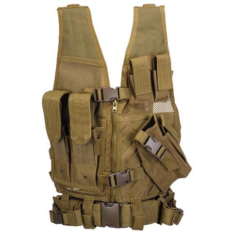 Khaki G2 Cross Draw Tactical Vest Youth (TACVESTK)