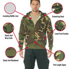 Poly/Cotton Camo Thermal-Lined Zipper Hooded Sweatshirts