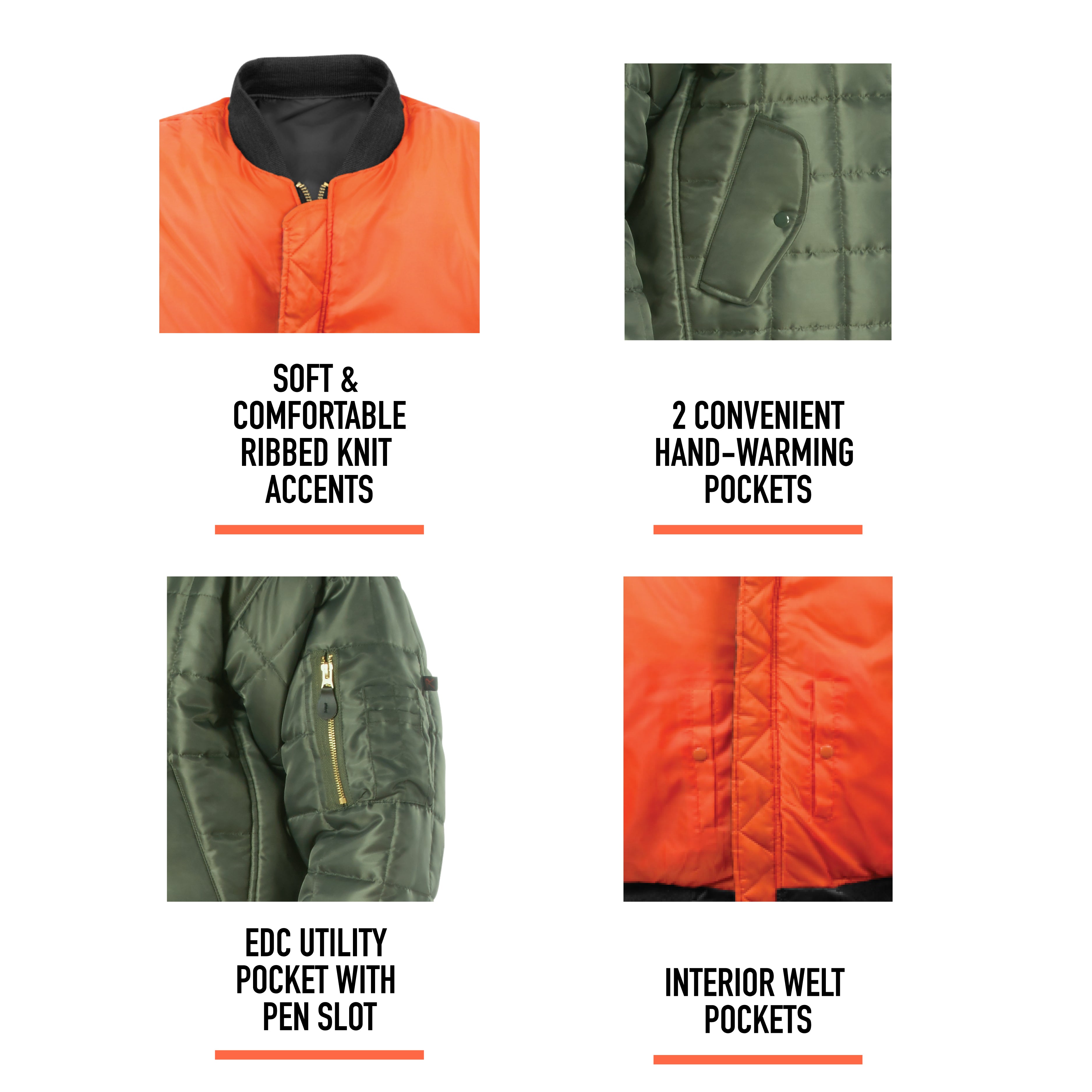 Nylon Quilted MA-1 Flight Jackets